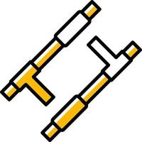 diseño de icono creativo tonfa vector