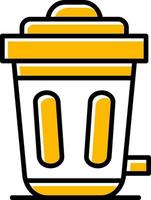 Trash Bin Creative Icon Design vector