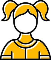Girl Creative Icon Design vector