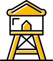 diseño de icono creativo de torre de vigilancia vector