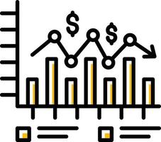 Bar Chart Creative Icon Design vector