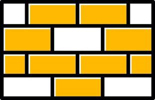 Brick Wall Creative Icon Design vector