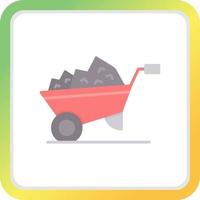 Wheelbarrow Creative Icon Design vector