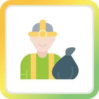 Trash Collector Creative Icon Design vector