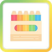 diseño de icono creativo de crayones vector