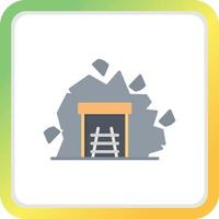 Mining Tunnel Creative Icon Design vector