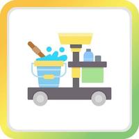 Cleaning Cart Creative Icon Design vector