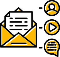 Mail Advertising Creative Icon Design vector