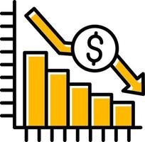 Bar Graph Creative Icon Design vector