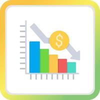 Bar Graph Creative Icon Design vector