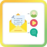 Mail Advertising Creative Icon Design vector