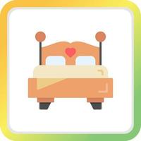 Double Bed Creative Icon Design vector