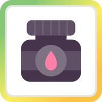 Ink Bottle Creative Icon Design vector