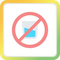 No Soft Drink Creative Icon Design vector