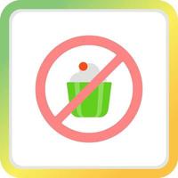 No Sweets Creative Icon Design vector