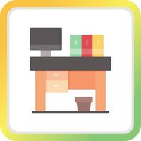 Office Table Creative Icon Design vector