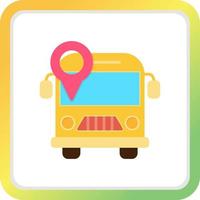 School Bus Creative Icon Design vector