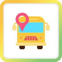 School Bus Creative Icon Design vector