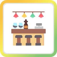 Bar Counter Creative Icon Design vector