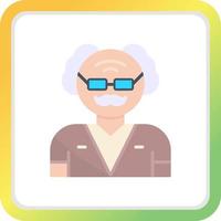 Old Man Creative Icon Design vector