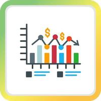 Bar Chart Creative Icon Design vector