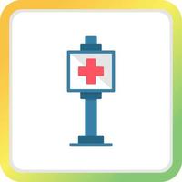 Healthcare Sign Board Creative Icon Design vector