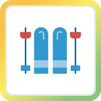 Skis Creative Icon Design vector