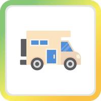 Camper Van Creative Icon Design vector