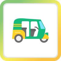 Rickshaw Creative Icon Design vector