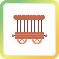Circus Carriage Creative Icon Design vector