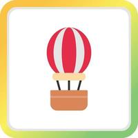 Hot Air Balloon Creative Icon Design vector