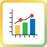 Growth Chart Creative Icon Design vector