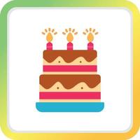 diseño de icono creativo de pastel de cumpleaños vector