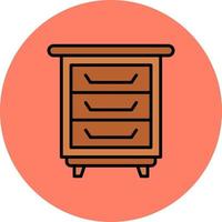 Bedside Table Creative Icon Design vector