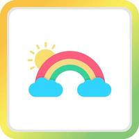 diseño de icono creativo de arco iris vector