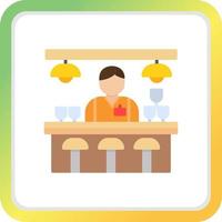 Bar Counter Creative Icon Design vector