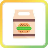 lunch bag Creative Icon Design vector