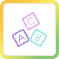 diseño de icono creativo de bloque abc vector