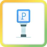 Parking Sign Creative Icon Design vector