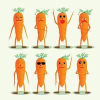 el personaje de la zanahoria vector