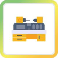 Lathe Machine Creative Icon Design vector