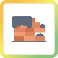 Brick Wall Creative Icon Design vector