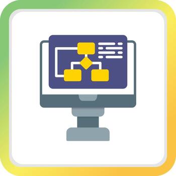 diseño de icono creativo de algoritmo vector