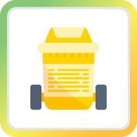 Trash Bin Creative Icon Design vector