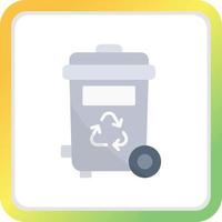 Trash Bin Creative Icon Design vector