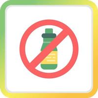 No Alcohol Creative Icon Design vector