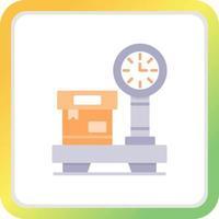 Weight Scale Creative Icon Design vector