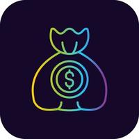 Money Bag Creative Icon Design vector