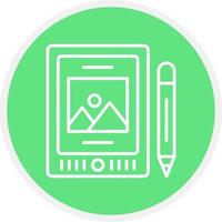 Pen Tablet Creative Icon Design vector