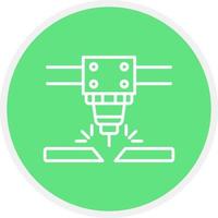 Laser Cutting Machine Creative Icon Design vector